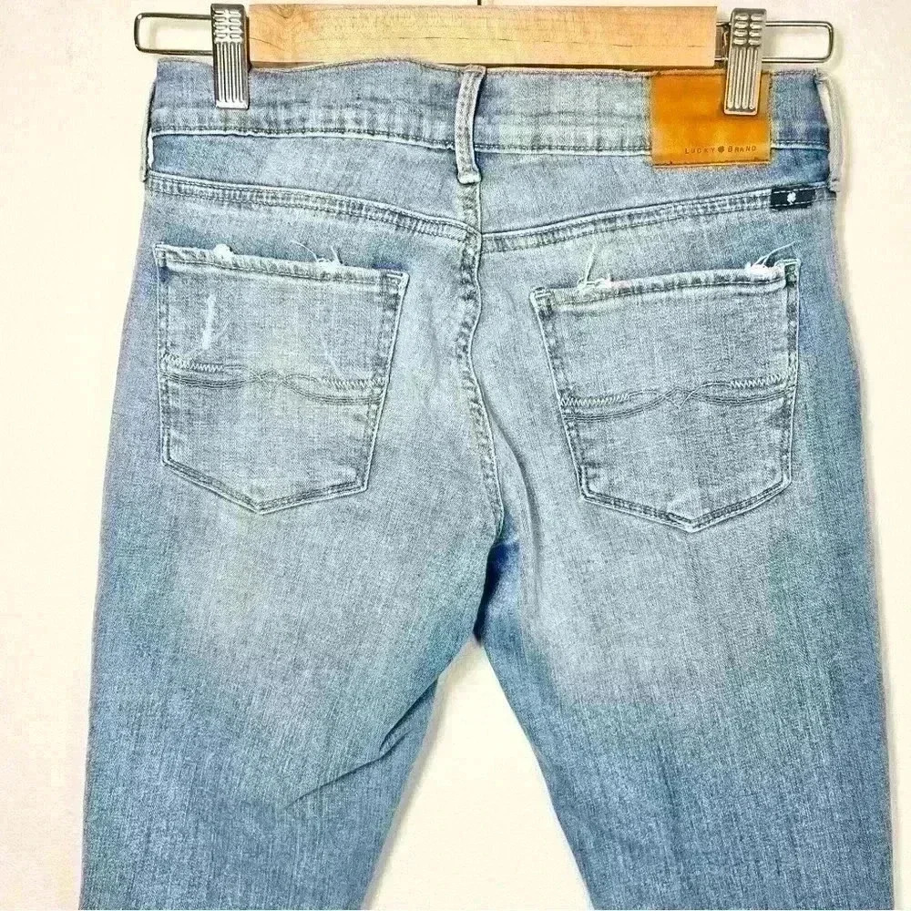 Lucky Brand Women’s Charlie Skinny Distressed Denim Jeans Size 2/26 A - Picture 9 of 16